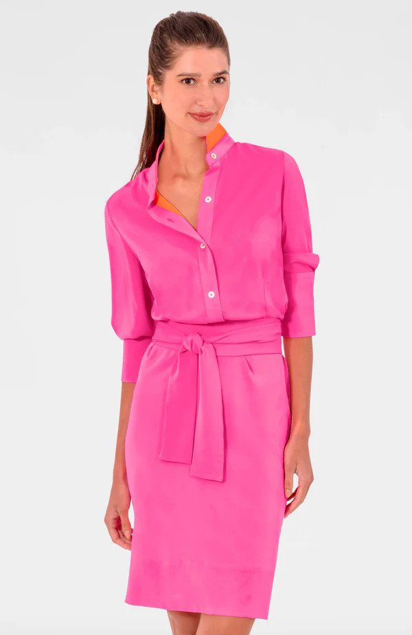 Gretchen Scott Silky Heaven The Sophisticate Hot Pink Dress - Beach House  Gift Boutique