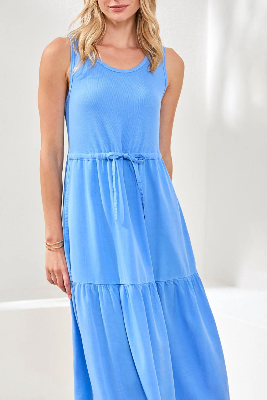 Tribal Mixed Media Tiered Midi Sleeveless Dress - Beach House Gift Boutique Tribal Mixed Media Tiered Midi Sleeveless Dress - Beach House Gift Boutique