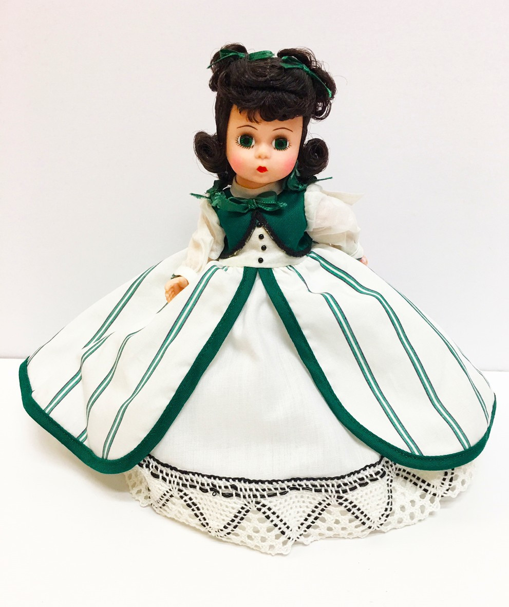 Madame Alexander Scarlett O'Hara Green Stripe Gown Gone With The Wind 8"  Doll - Beach House Gift Boutique