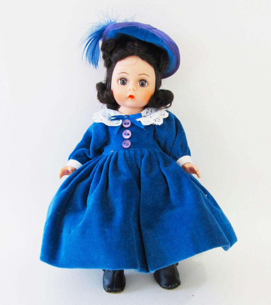 Madame Alexander Bonnie Blue In Blue Velvet Dress Gone With The