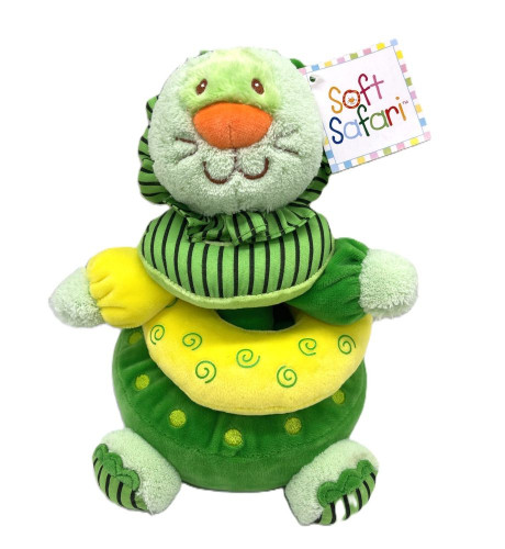 Princess Soft Toys Green Plush Stacking Toy Lion