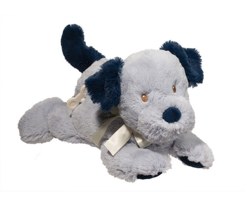 Douglas Toys Blue Stuffed Baby Puppy Dog Plumpie Musical Infant Toy