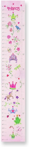 Princess and The Frog Girl's Room Pink Wood Wall Growth Chart