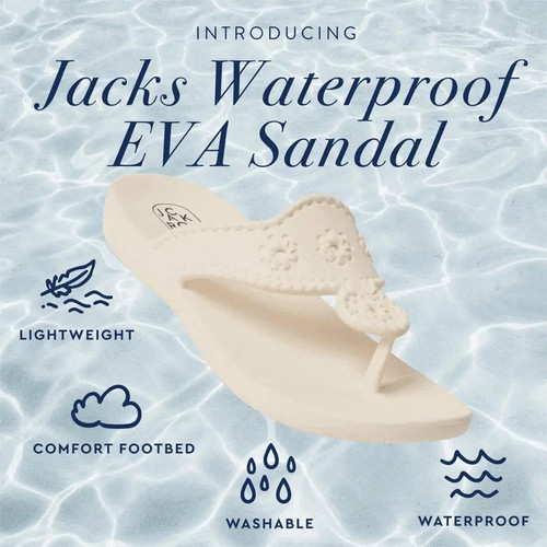Jack Rogers EVA Waterproof Signature Flat Flip Flop Sandals