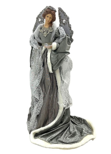 Nicholas Season's Design Midnight Silver Extra Large Winter 36" Angel Doll Tree Topper