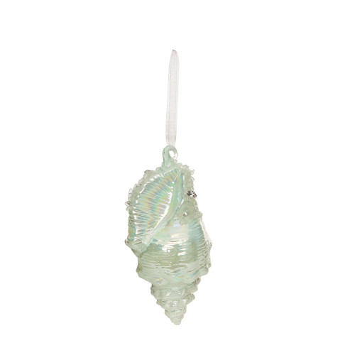 Gallerie II Glass Aqua Shell Ornament