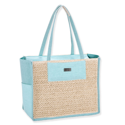 Sun N Sand Meadow Willow Large Straw Canvas Shoulder Tote Bag