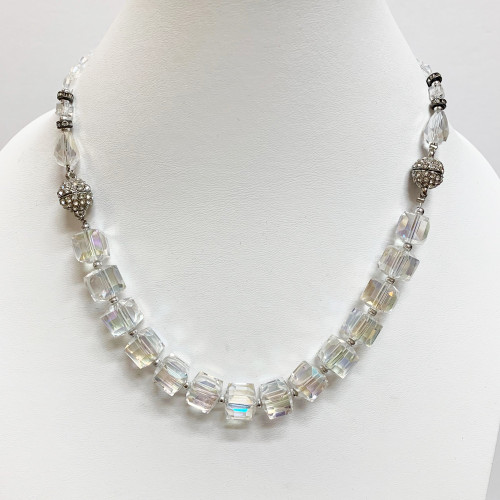 Jacqueline Kent Crystal Rhinestone Necklace Convertible To Bracelets