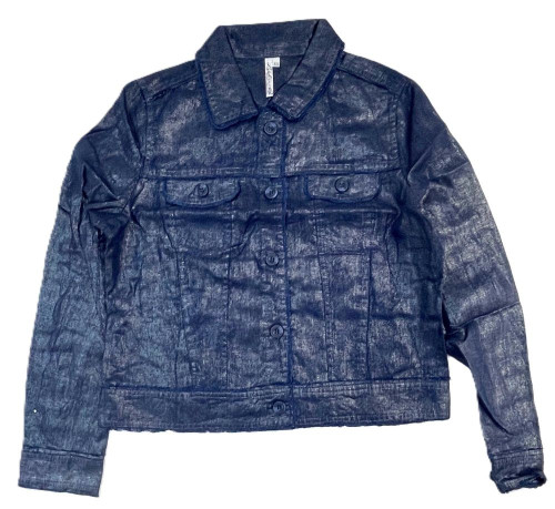 Lulu-B Metallic Shimmer Lightweight Linen Travel Jacket