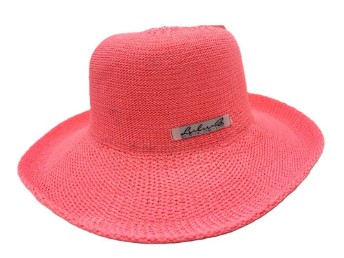 Lulu-B Soft Straw Weaved Brimmed Traveler Sun Hat