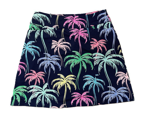 Beachtime Multi-Colored Palm Trees 2 Pocket Skort