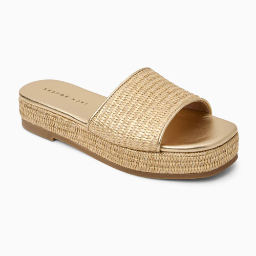 Jack Rogers Bay Raffia Flatform Low Platform Slide Sandal