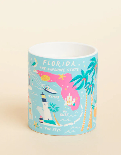 Spartina 449 Greetings From Florida Atlantic Breeze Scent Ceramic Jar Candle