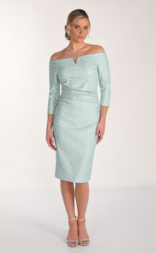 Frank Lyman Metallic Brocade Off The Shoulder Special Occasion Dress