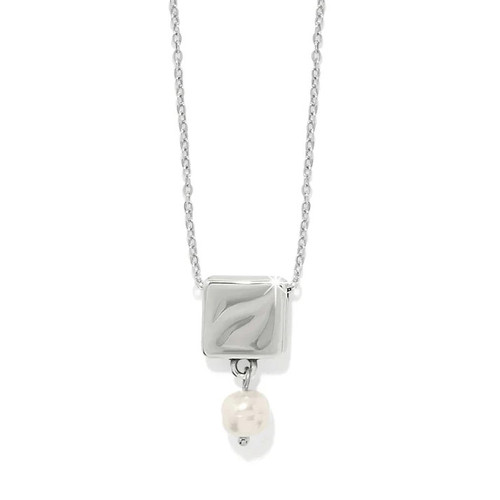 Brighton Cascade Cuadra Pearl Drop Silver Necklace