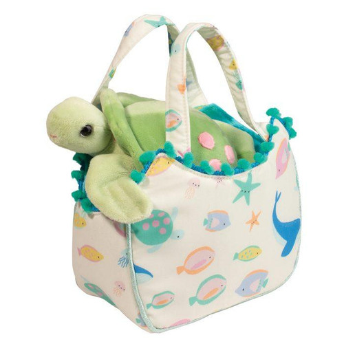 Douglas Sassy Sak Stuffed Sea Turtle Children's Ocean Friends Purse