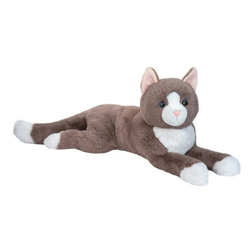 Douglas White Boots Jumbo Stuffed Grey Cat
