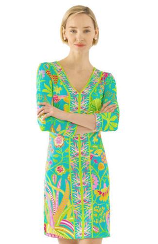 Gretchen Scott Hummingbird Heaven Bordertown Jersey Dress