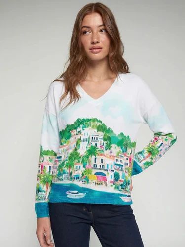 Vilagallo Puerto Banus Spain Luxury Marina Image Jersey Sweater