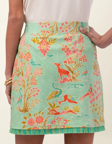 Spartina 449 Toile Sea Foam Fringe Skort