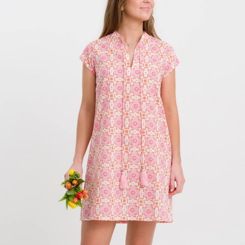 Pomegranate Celia Citrus Cap Sleeve Dress - M