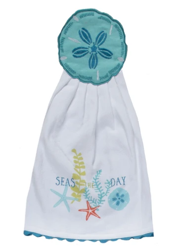 Kay Dee Sand Dollar Hang Up Kitchen Towel