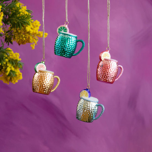 Moscow Mule Drink Glass Ornament