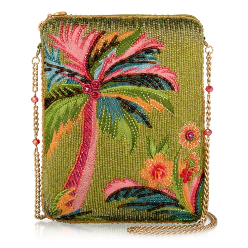 Mary Frances Endless Summer Multi-Color Palm Tree Mini Crossbody Phone Purse