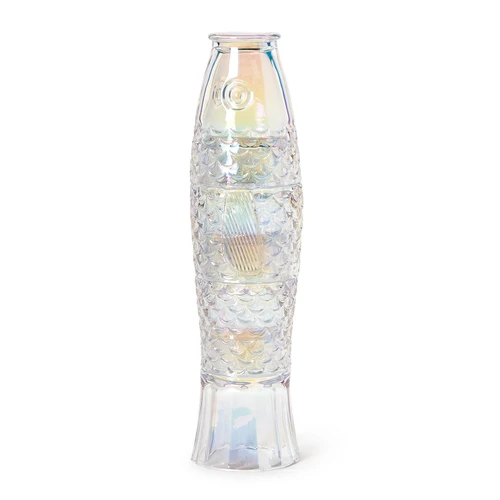 Two's Company Under The Sea Iridescent Stackable Fish Glasses Set of 4