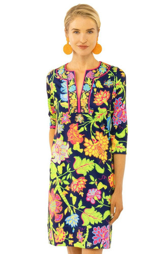 Gretchen Scott Glorious Jersey Split Neck Dress