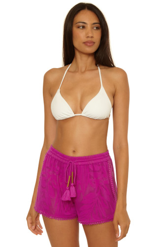Trina Turk Azalea Catamaran Beach Cover-Up Shorts