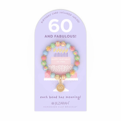 Jilzarah Women's Birthday Age Charm Clay Bead Bracelet