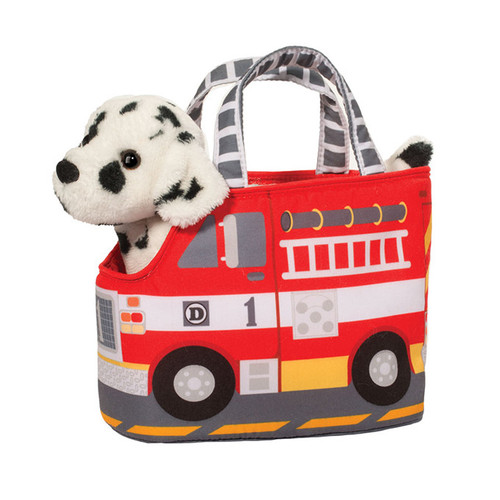 Douglas Fire Truck Sak Stuffed Dalmatian Dog Children's Purse