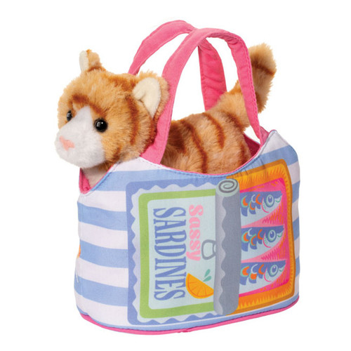 Douglas Sardines Sassy Sak Stuffed Orange Striped Tabby Cat Children's Purse
