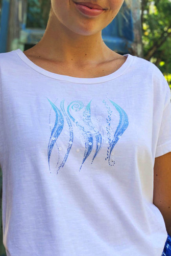 Embroidered Sea Turtle T-Shirt