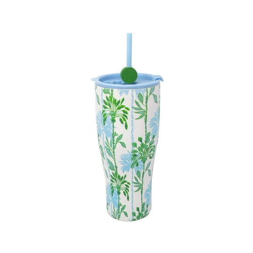 Lilly Pulitzer Stainless Steel 30 oz Tumbler With Handle & Straw