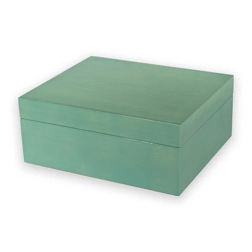Tizo Design Mint Green Lacquer Wood Dresser Top Modern Jewelry Box