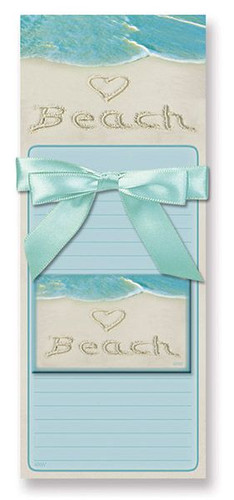 Magnetic Note Memo 2 Pads and Magnet Set Beach