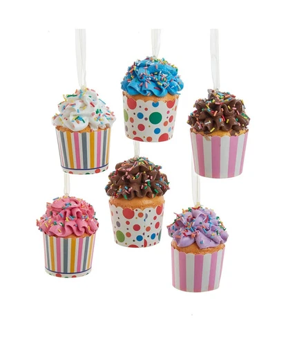 Kurt Adler Carnival Cup Sprinkles Cupcakes Ornament
