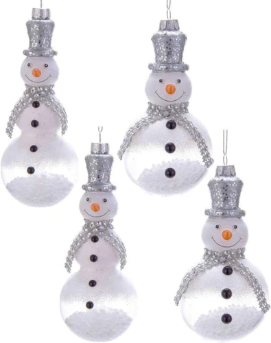Kurt Adler Snowman Snow Globe Christmas Tree Ornament