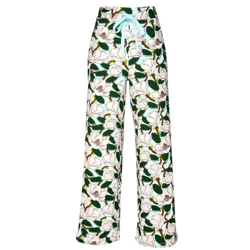 Amanda Blue Magnolia Flowers Lounge Pajama Pants - S