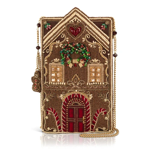Mary Frances Candy Cottage Gingerbread House Mini Crossbody Phone Purse