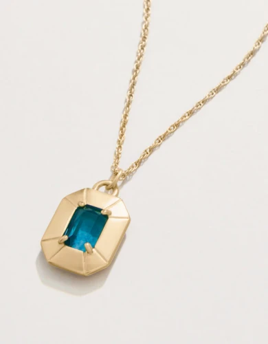 Spartina 449 Chateau Faceted Glass Stone Gold Necklace