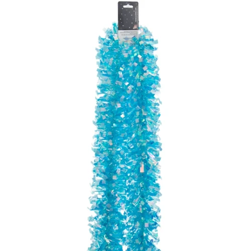 Kurt Adler Blue Iridescent Tinsel Garland