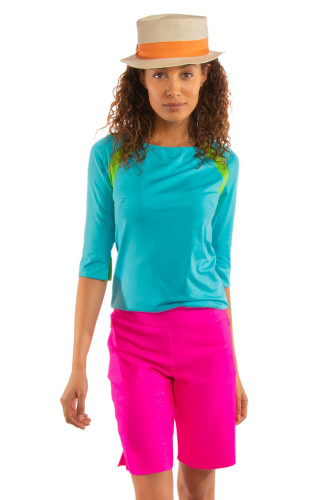 Gretchen Scott  GripeLess Bermuda Shorts Hot Pink