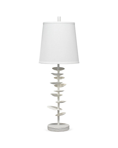Sea Lily Petals Large White Coastal Table Lamp