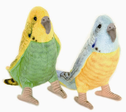 Hansa Stuffed Parakeet Budgie Bird