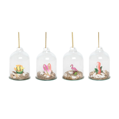 Glass Domes Beach Sand Christmas Tree Ornaments