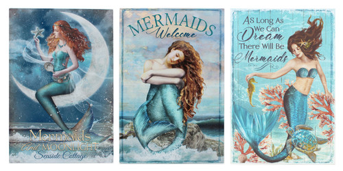 Mermaid Tin Hanging Sign