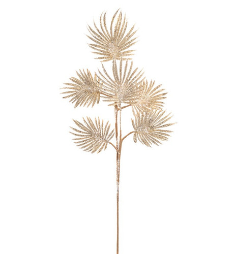 Gold Fan Palm Christmas Tree Spray